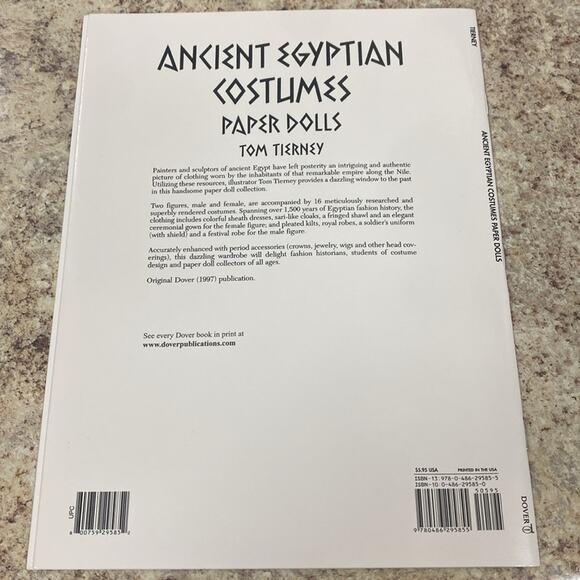 Ancient Egyptian Costumes Paper Dolls by Tom Tierney - Picture 2 of 3